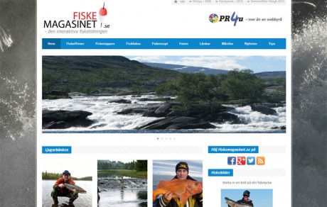 kommunikationsbyrån pr4u har producerat fiskemagasinet.se webbtidning