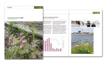 reklambyrån PR 4u har gjort layout på miljöårsredovisning samt text och fotoproduktion