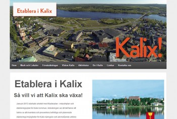 kommunikationsbyrån pr4u har producerat webbplatsen etableraikalix.se
