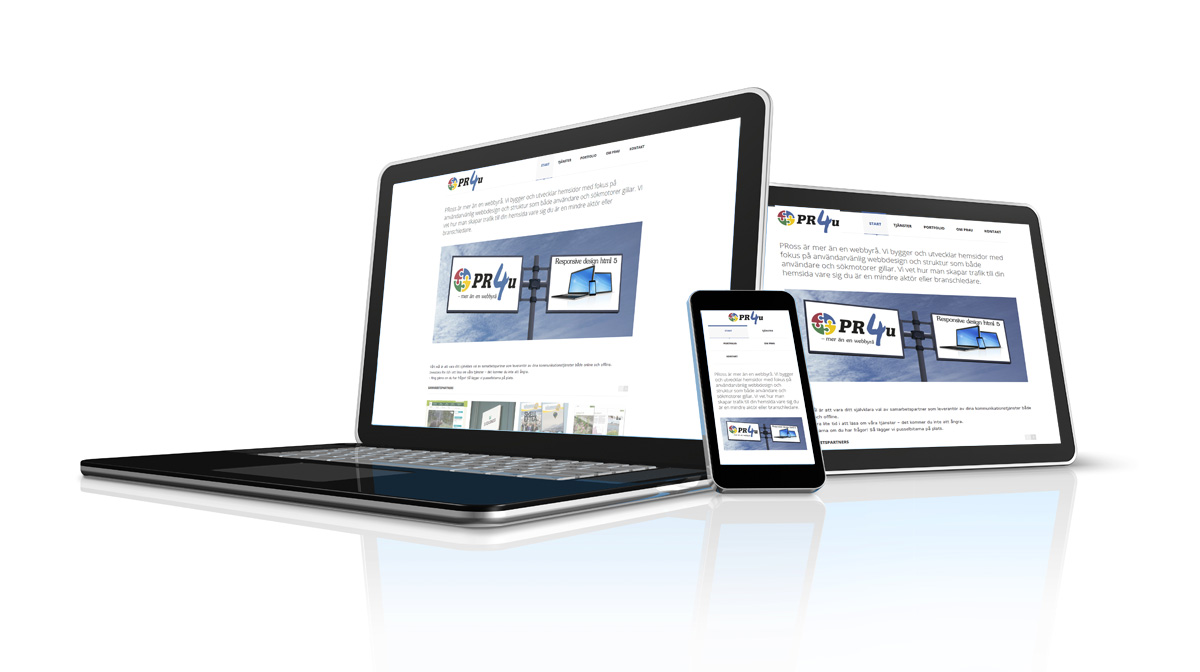 webbyrån pru4 bygger webbplatser i responsive webbdesign